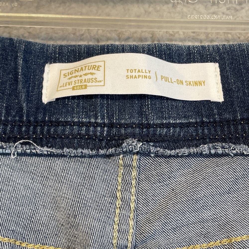 Signature by Levi Strauss Gold Women's Jeans Pull On Skinny Blue Size 26W L32 - Picture 9 of 15